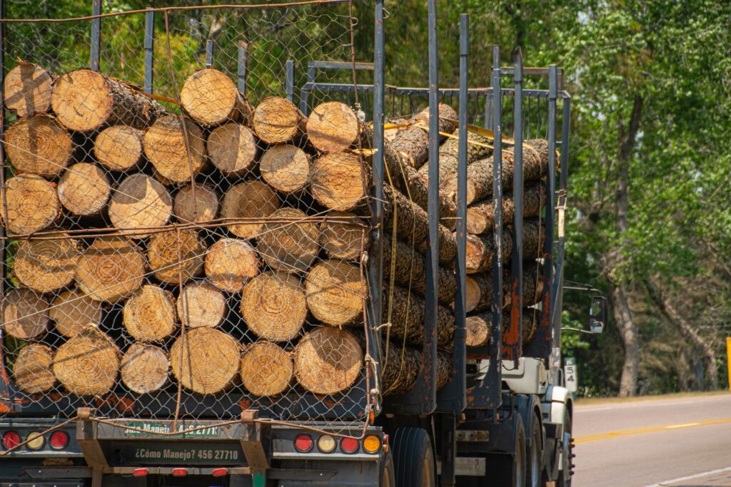 Firewood-truck-transport